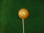 52 goud gevlamde glimmende kerstballen op stok, Ophalen of Verzenden, Zo goed als nieuw