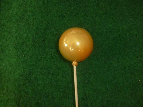 52 goud gevlamde glimmende kerstballen op stok, Diversen, Kerst, Zo goed als nieuw, Ophalen of Verzenden