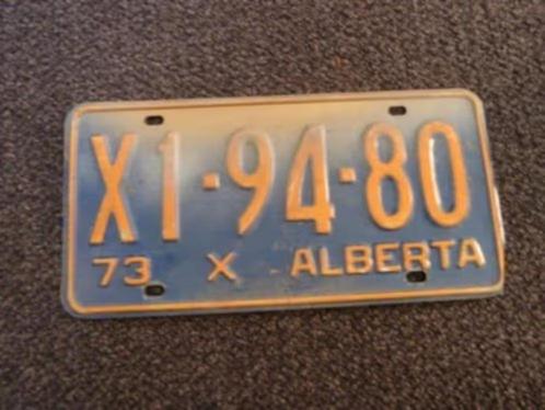 Kentekenplaat licenseplate Alberta 1973 Canada, Verzamelen, Automerken, Motoren en Formule 1, Gebruikt, Auto's, Verzenden