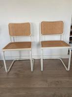 Twee vintage Thonet webbing buisframe stoelen, Twee, Gebruikt, Ophalen