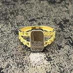 14k gouden ring zegel model met letter graveren, Ophalen of Verzenden
