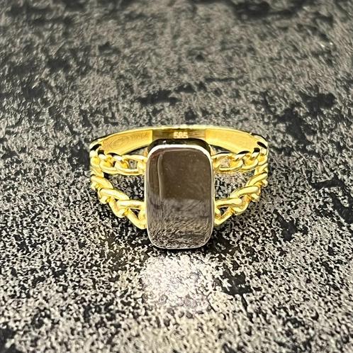 14k gouden ring zegel model met letter graveren, Sieraden, Tassen en Uiterlijk, Ringen, Ophalen of Verzenden