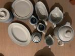 Vintage ontbijt service gemaakt in Polen blauw, Huis en Inrichting, Keuken | Servies, Ophalen of Verzenden, Zo goed als nieuw