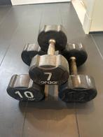 Dumbells 2x 10kg 1x7kg, Ophalen of Verzenden, Zo goed als nieuw, Benen, Dumbbell