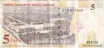 Turkije 5 nieuwe lira 2005, Verzenden, Overige landen, Los biljet