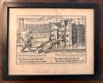 Gravure met Latijnse/Duitse inscriptie – kunst en onderwijs, Ophalen of Verzenden, Zo goed als nieuw