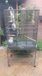 Vogelkooi op wielen, Dieren en Toebehoren, Vogels | Hokken en Kooien, Ophalen, Gebruikt, Metaal, Vogelkooi