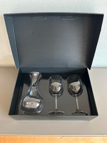 Vintage Lisa Mori Kristal Set: Karaf & 2 Glazen beschikbaar voor biedingen