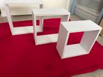 Set van 3 witte wandkubussen, Ophalen of Verzenden, Nieuw