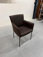 1 Nieuw Design on Stock Amra Eetkamerstoel Cabo leer bruin, Huis en Inrichting, Stoelen, Bruin, Eyye Label Jess, Leer, Ophalen of Verzenden