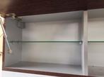 Mooie klepkast met glazen planken - Badkamer/Keuken, Ophalen, (Half)hoge kast, 100 tot 150 cm, Nieuw