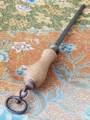 Mooie grote antieke Sterling wetstaal uit Engeland 49 cm. beschikbaar voor biedingen