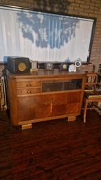 Art Deco Dressoir/Buffetkast Jaren '30 140 b x 94h hoog 49d, Ophalen, Gebruikt, Met deur(en), Glas