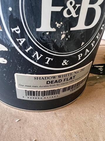 Farrow & Ball Shadow White Dead Flat 2,5 liter beschikbaar voor biedingen