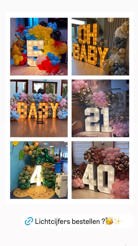 Lichtcijfers te huur, Hobby en Vrije tijd, Feestartikelen | Verhuur, Nieuw, Ophalen of Verzenden