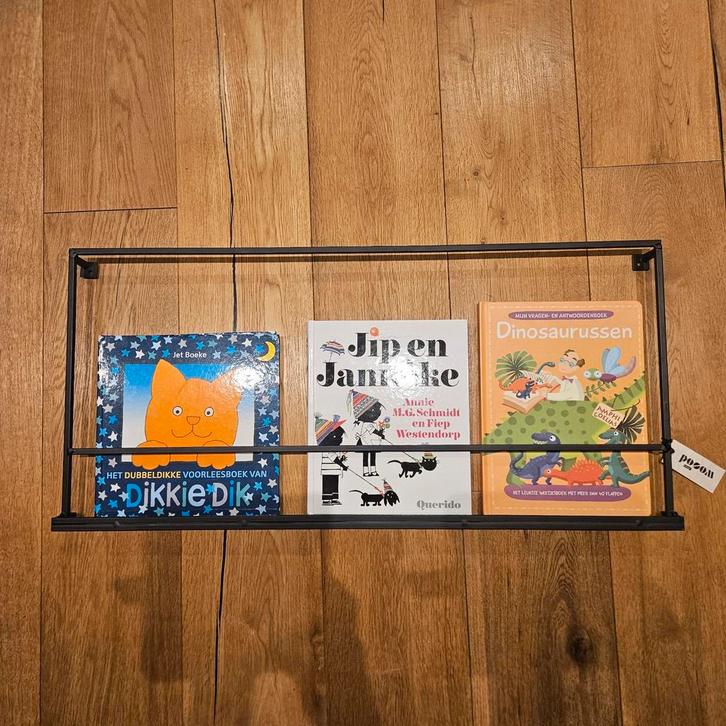 Vtwonen boekenrek zwart metaal, Huis en Inrichting, Woonaccessoires | Wandplanken en Boekenplanken, Zo goed als nieuw, Ophalen of Verzenden