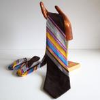 Vintage stropdas van Vendor 'Vroom & Dreesman', Kleding | Heren, Stropdassen, Ophalen of Verzenden, Zo goed als nieuw, Bruin, Met patroon