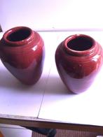 2 identieke vazen, licht bordeaux rood/uit Thailand, Huis en Inrichting, Woonaccessoires | Vazen, Minder dan 50 cm, Nieuw, Ophalen of Verzenden