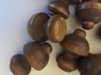Donker Houten eindknop voor roede van 20 mm - hout - NIEUW, Ophalen of Verzenden, Nieuw, Bruin