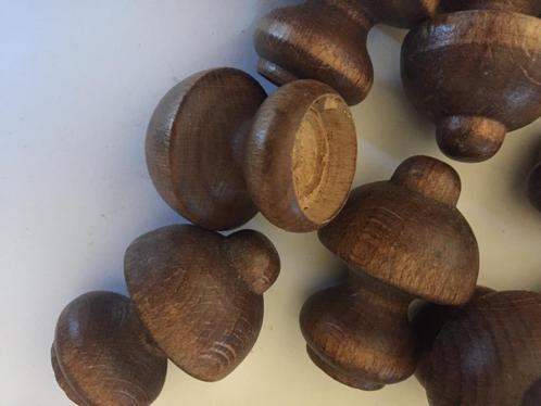 Donker Houten eindknop voor roede van 20 mm - hout - NIEUW, Huis en Inrichting, Stoffering | Gordijnen en Lamellen, Nieuw, Bruin
