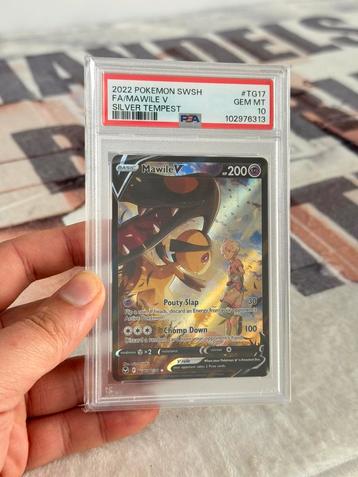 2022 POKEMON SWSH FA/MAWILE V SILVER TEMPEST Psa-10 grade beschikbaar voor biedingen