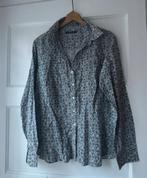 Prachtig wit blauw geprinte blouse River Woods L 40 42, Blauw, River Woods, Maat 42/44 (L), Ophalen of Verzenden