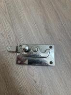 WC-slot met hendel voor vrij-bezet plaat, nikkel, Doe-het-zelf en Verbouw, Hang- en Sluitwerk, Ophalen of Verzenden, Gebruikt