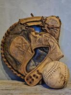 Antieke honkbal set, Sport en Fitness, Honkbal en Softbal, Honkbal, Gebruikt, ., Handschoen