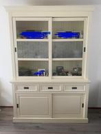 Witte vitrinekast buffetkast, Huis en Inrichting, Kasten | Buffetkasten, Ophalen, Gebruikt, 200 cm of meer, 150 tot 200 cm