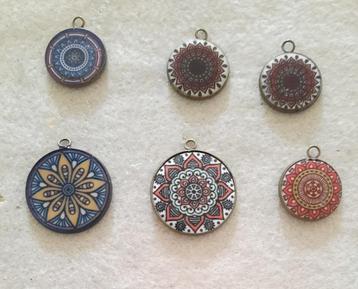 6 (vintage) mandala hangers beschikbaar voor biedingen