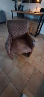 6 Cognac Eetkamerstoelen met Armleuning, Huis en Inrichting, Stoelen, Ophalen, Bruin, Zo goed als nieuw, Vijf, Zes of meer stoelen