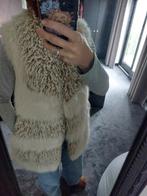 H&M Bont Bodywarmer S/M fluffy fake fur bont jasje, H&M, Beige, Ophalen of Verzenden, Zo goed als nieuw