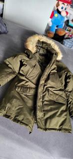 Young & rich heren winterjas parka khaki maat L €50!, Maat 52/54 (L), Ophalen of Verzenden, Zo goed als nieuw, Young & Rich