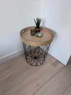 Industriele bijzettafel, Ophalen, Minder dan 55 cm, Metaal of Aluminium, Rond