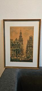 Kleurenets ets Zuiderkerk Amsterdam Cornelis Brandenburg., Ophalen of Verzenden