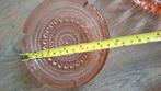 Asbak glas roze persglas rose oud antiek, Ophalen of Verzenden