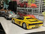 Ferrari Testarossa Pocher Rivarossi K59 1/8 Targa Geel, Hobby en Vrije tijd, Modelauto's | 1:5 tot 1:12, Ophalen of Verzenden