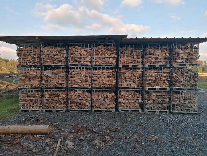 Gedroogd kachelhout, brandhout, haardhout met levering, Tuin en Terras, Haardhout, 6 m³ of meer, Verzenden