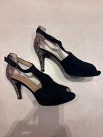 Nalini Zwarte Pumps met Luipaardprint - Maat 40,5, Kleding | Dames, Schoenen, Ophalen of Verzenden, Gedragen, Zwart, Pumps