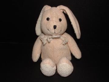 ANNA CLUB PLUSH KONIJN KLEIN BADSTOF ECRU MET  beschikbaar voor biedingen