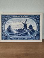 Delfts Blauw Tegeltableau - Molen, Antiek en Kunst, Antiek | Wandborden en Tegels, Ophalen