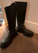 Zara leer boots size 41, Kleding | Dames, Ophalen of Verzenden, Zo goed als nieuw, Zwart