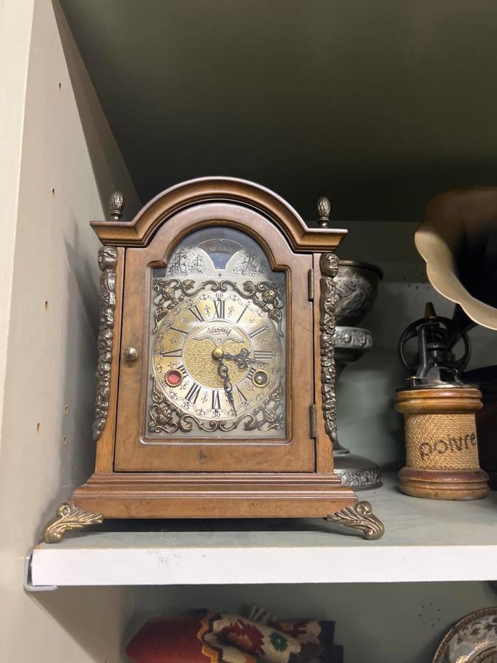 Antieke Houten Tafelklok, Antiek en Kunst, Antiek | Klokken, Ophalen