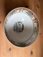 Antieke aardewerk schaal Sana petrus regout met decoratie, Ophalen of Verzenden