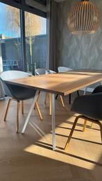 Studio Henk Tafel 240x90 - Witte Stalen Poten, Ophalen, Gebruikt, 200 cm of meer, 50 tot 100 cm