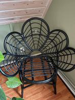 Rotan stoel zwart, Ophalen, Zo goed als nieuw, Zwart, Eén