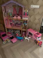 Barbie huis met veel extra's!, Ophalen, Zo goed als nieuw, Poppenhuis