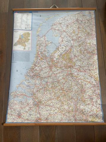 Oude (school)landkaart van Nederland