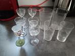 Oude glaasjes met gravure, Antiek en Kunst, Antiek | Glas en Kristal, Ophalen of Verzenden