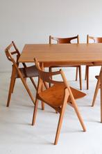 Hans Wegner CH29 Sawbuck stoelen + Andreas Tuck tafel, Huis en Inrichting, Ophalen, Zo goed als nieuw, Vintage design, 4 tot 6 stoelen